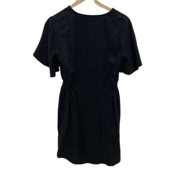 Velvet Heart Black V-Neck Flutter Sleeve Front Button Dress Size S - Picture 4 of 10